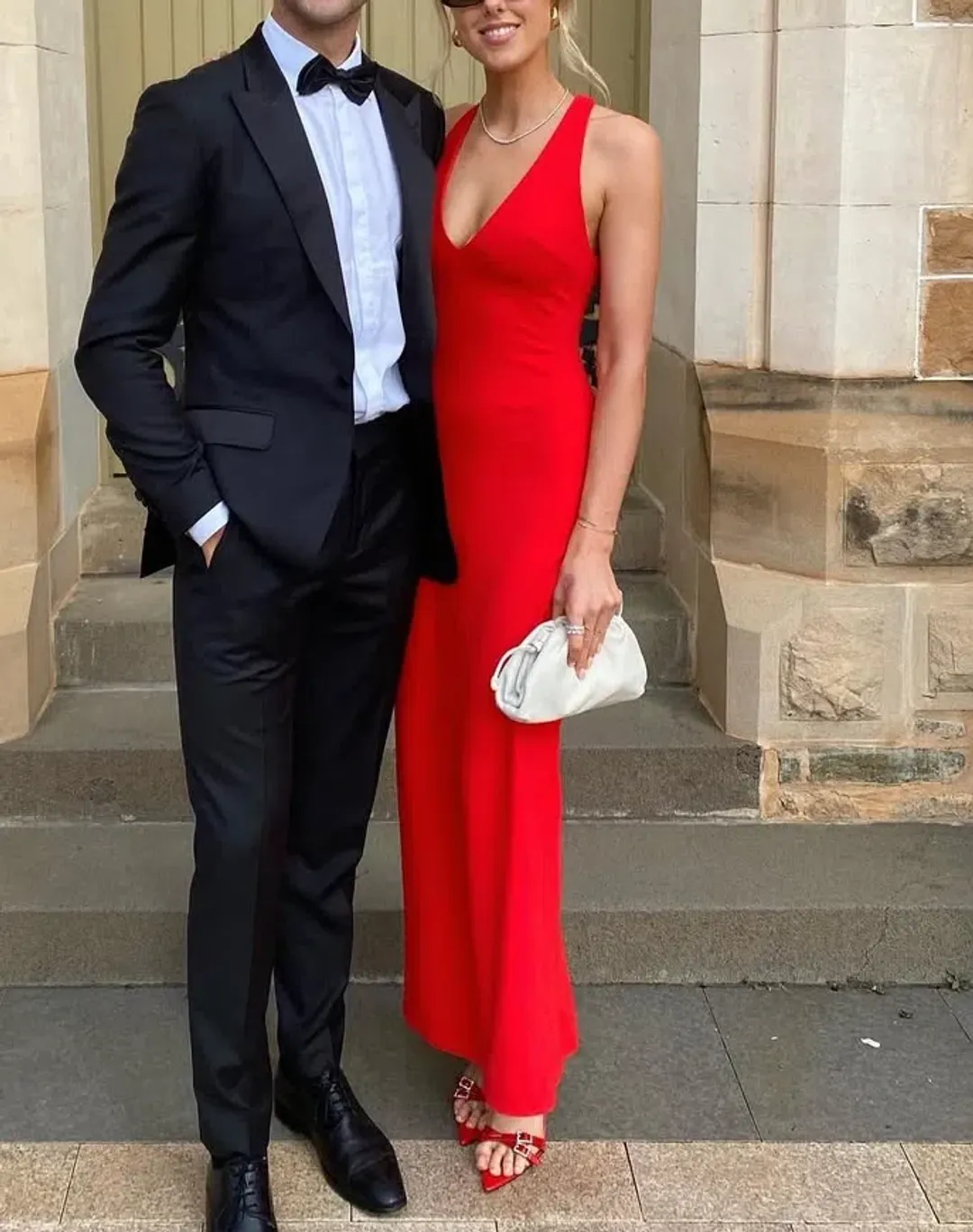 Effie Kats Eiza Gown in Cherry Red S for rent on The Volte - main image