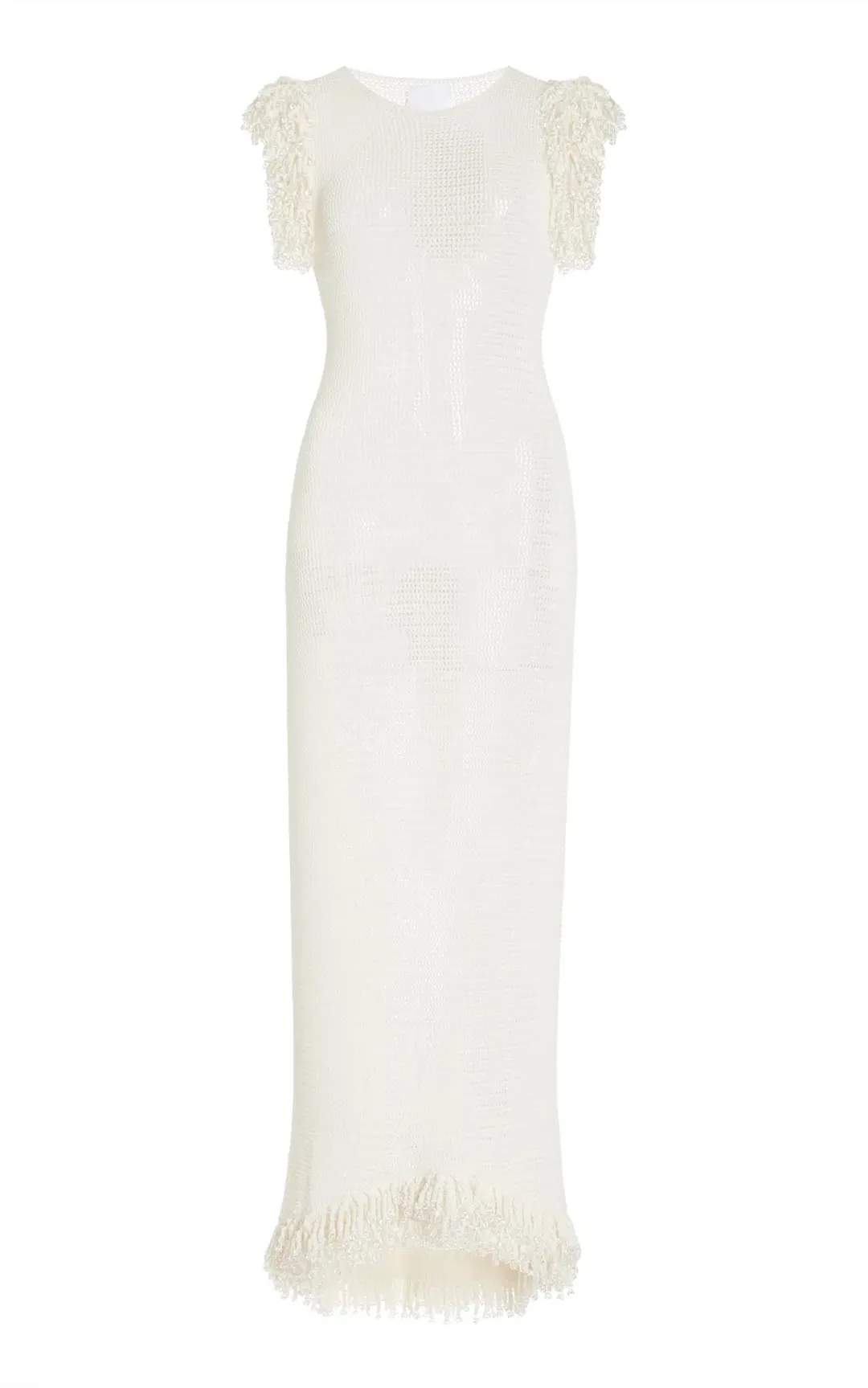 Paris Georgia Fringe Dress | White | Size S (AU 8) for rent on The Volte - main image