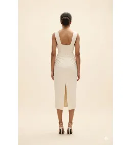 Rachel Gilbert  Martina Midi Dress in Cream Size 3/ AU 12 for rent on The Volte - image 2