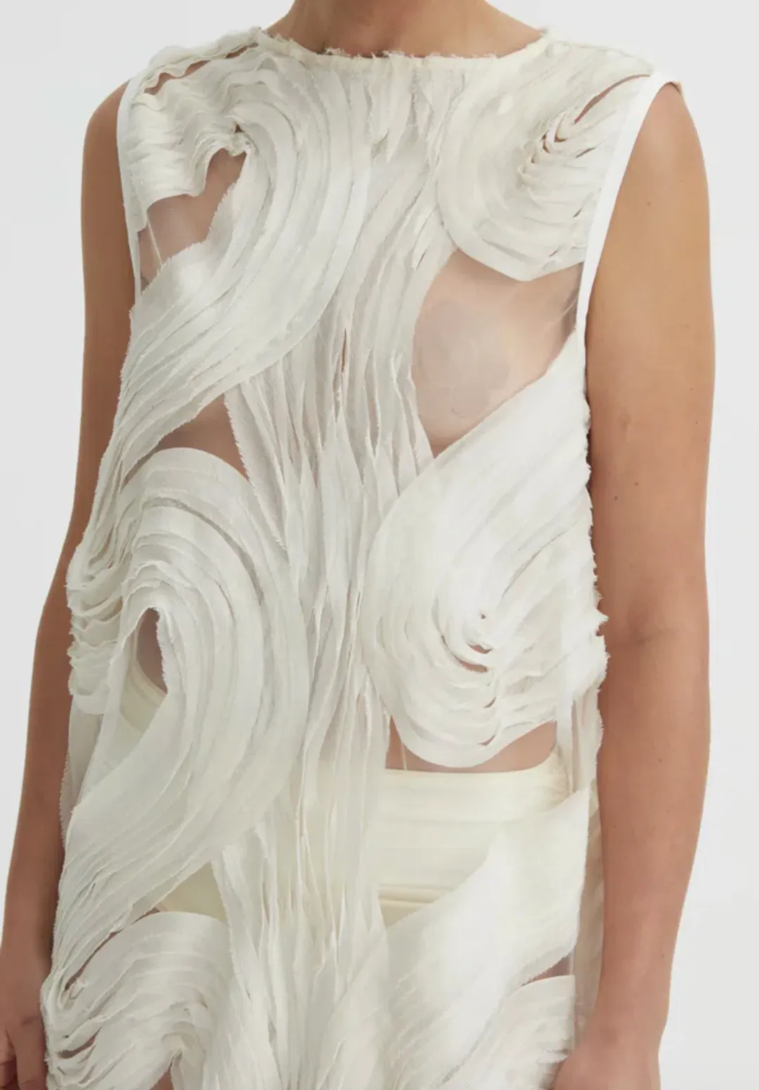 Blanca Delmare Maxi Dress in Ivory Size Large for rent on The Volte - main image