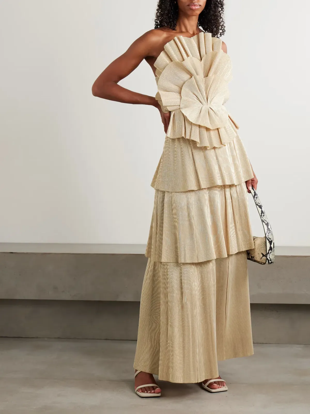 AJE KYRA GOWN GOLD SIZE AU 8 for rent on The Volte - main image