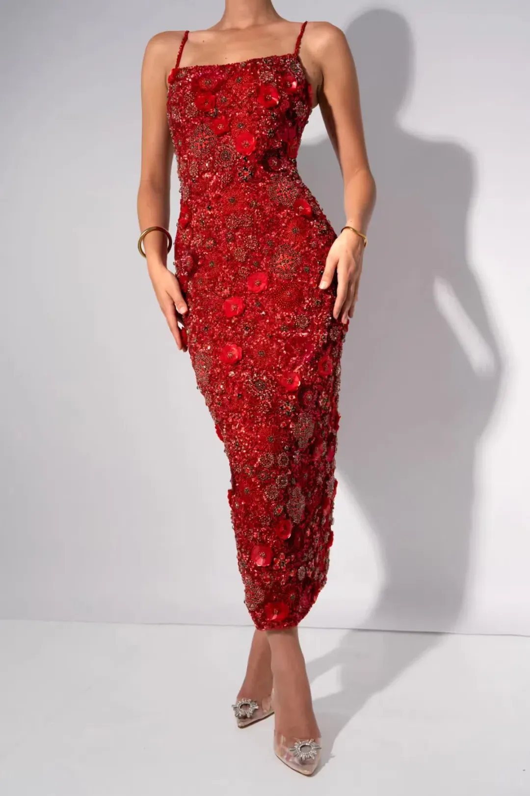 Rachel Gilbert Francesca Gown in Red Size 8  for rent on The Volte - main image