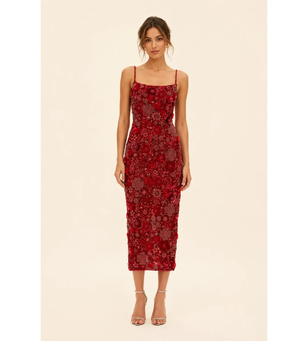 Rachel Gilbert Francesca Gown in Red Size AU8  for rent on The Volte - main image