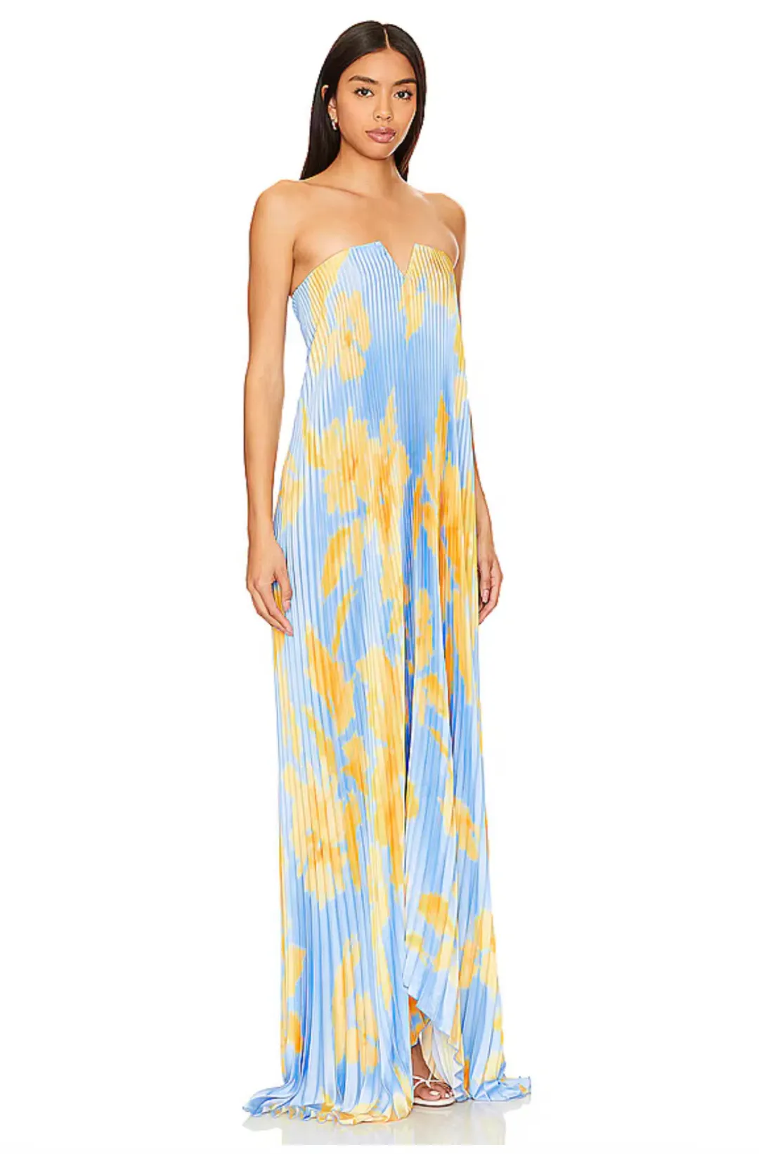 L'IDÉE BLACK TIE JARDIN MAXI DRESS BLUE SIZE 10 for rent on The Volte - main image