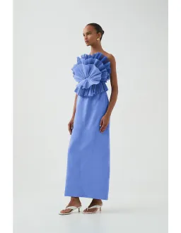 Aje / Kira Midi Dress / Ocean Wave / Size 12 for rent on The Volte - image 2