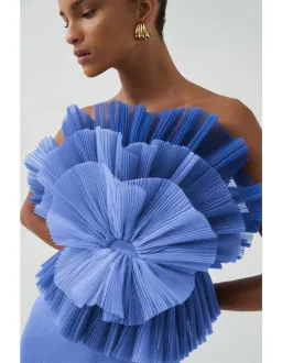 Aje / Kira Midi Dress / Ocean Wave / Size 12 for rent on The Volte - image 4