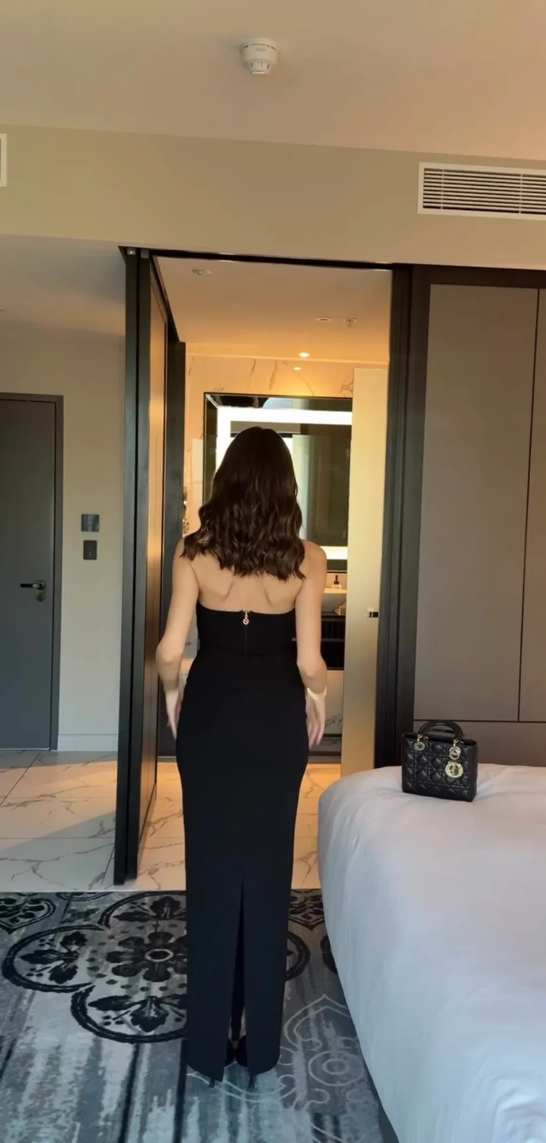 Nookie Strapless Black Maxi Dress Size AU6 for rent on The Volte - main image
