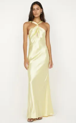 Bec & Bridge Ice Yellow Elisia Twist Maxi Dress - 10 for rent on The Volte - image 4