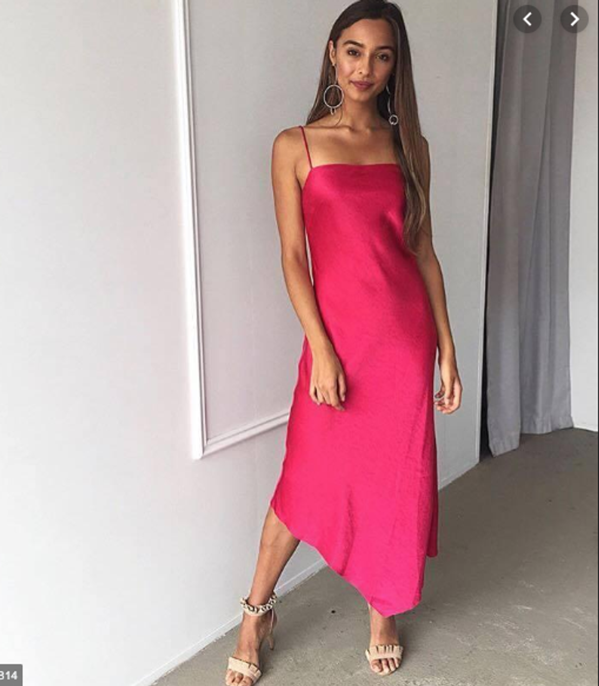 Camilla and Marc Sirocco Slip Dress Dark Pink Size 10 for rent on The Volte - main image