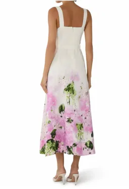 AJE EARTHA MIDI DRESS in PINK HYDRANGEA SIZE 14 for rent on The Volte - image 3