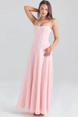 House of CB Esme blush pink maxi dress size 14 for rent on The Volte - image 2