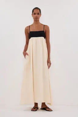 Dissh Elena Buttermilk Maxi dress for rent on The Volte - image 1