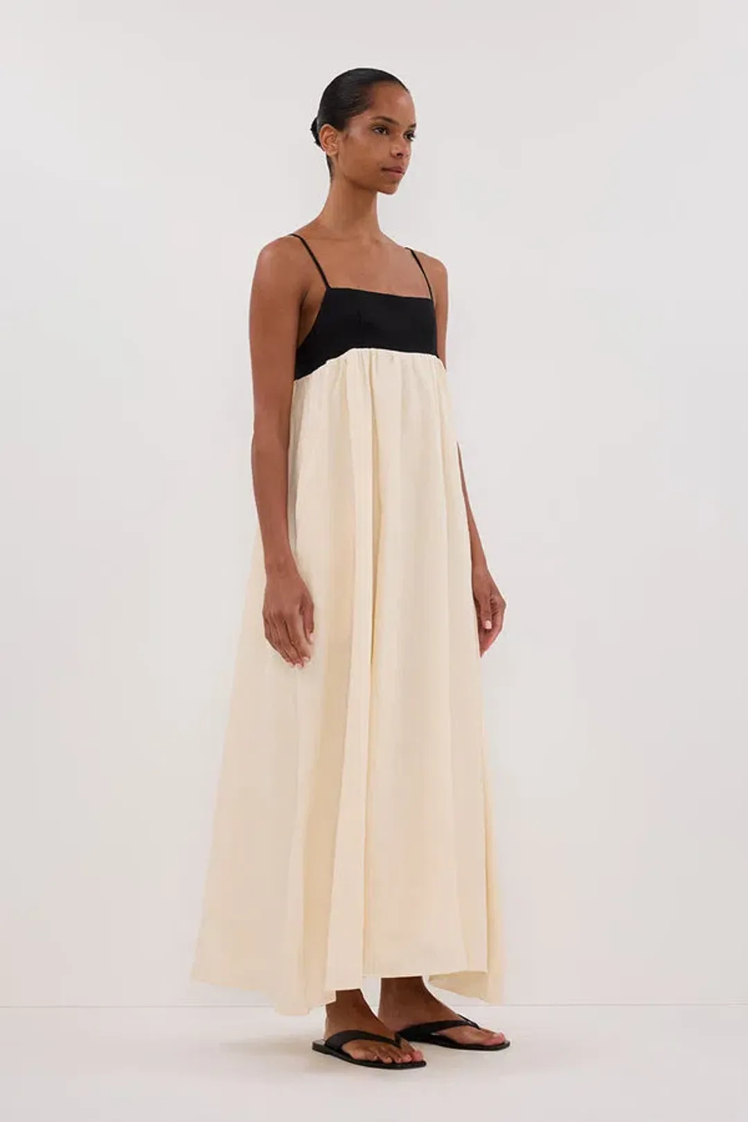 Dissh Elena Buttermilk Maxi dress for rent on The Volte - main image