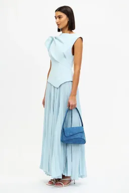 Acler Cornmore Midi Dress in Blue Size 12 for rent on The Volte - image 3