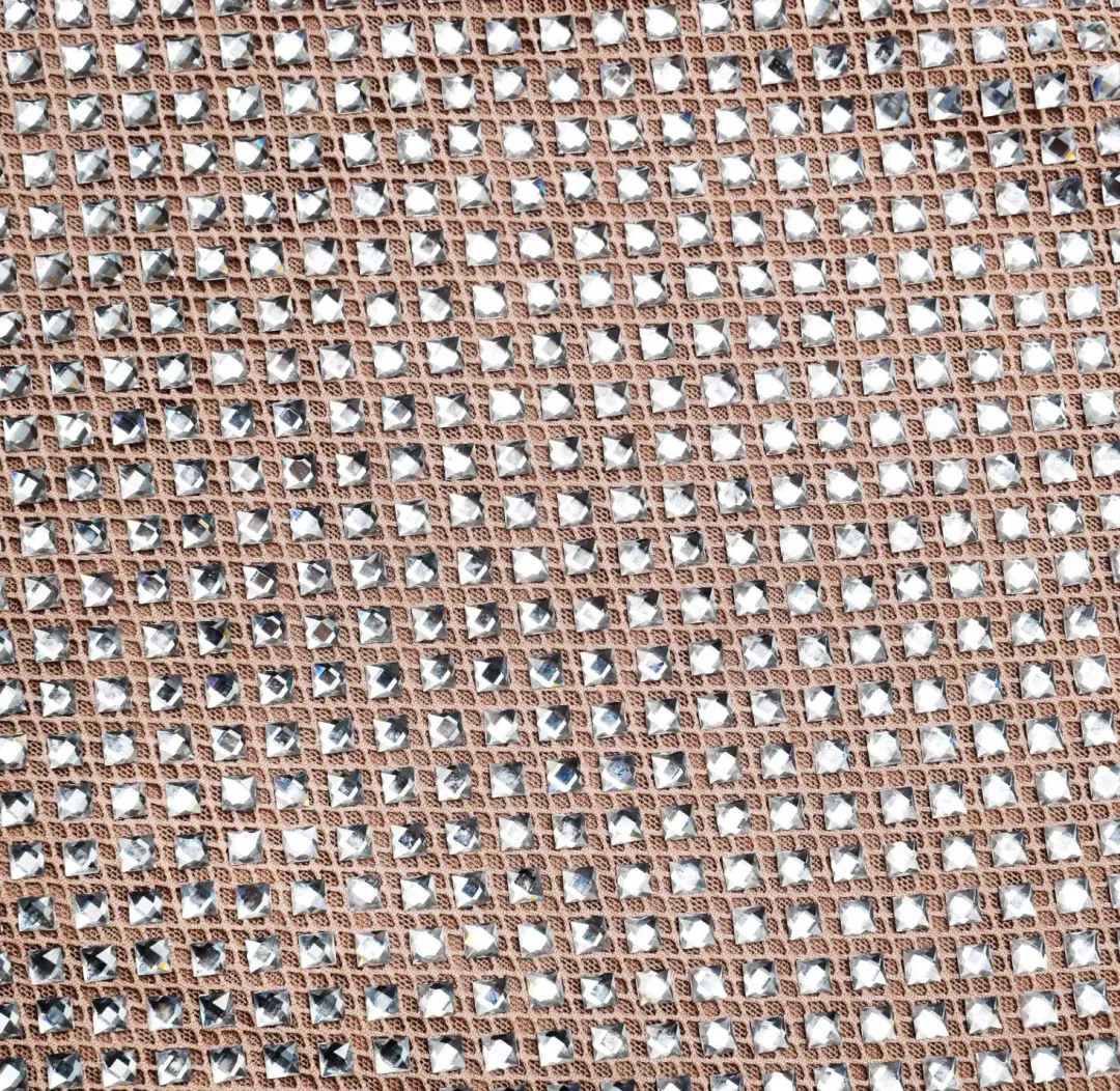 Self Portrait Silver Rhinestone Mesh Midi Dress AU 6  for rent on The Volte - main image