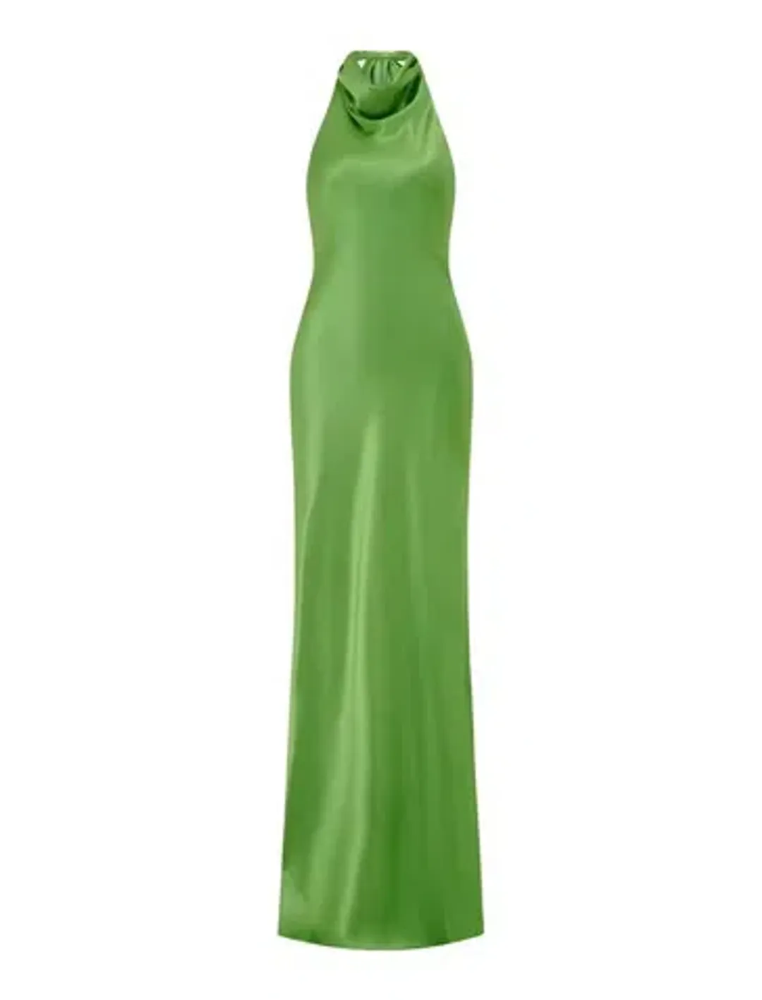 Clementine High Neck Satin Maxi Dress Size 12 for rent on The Volte - main image