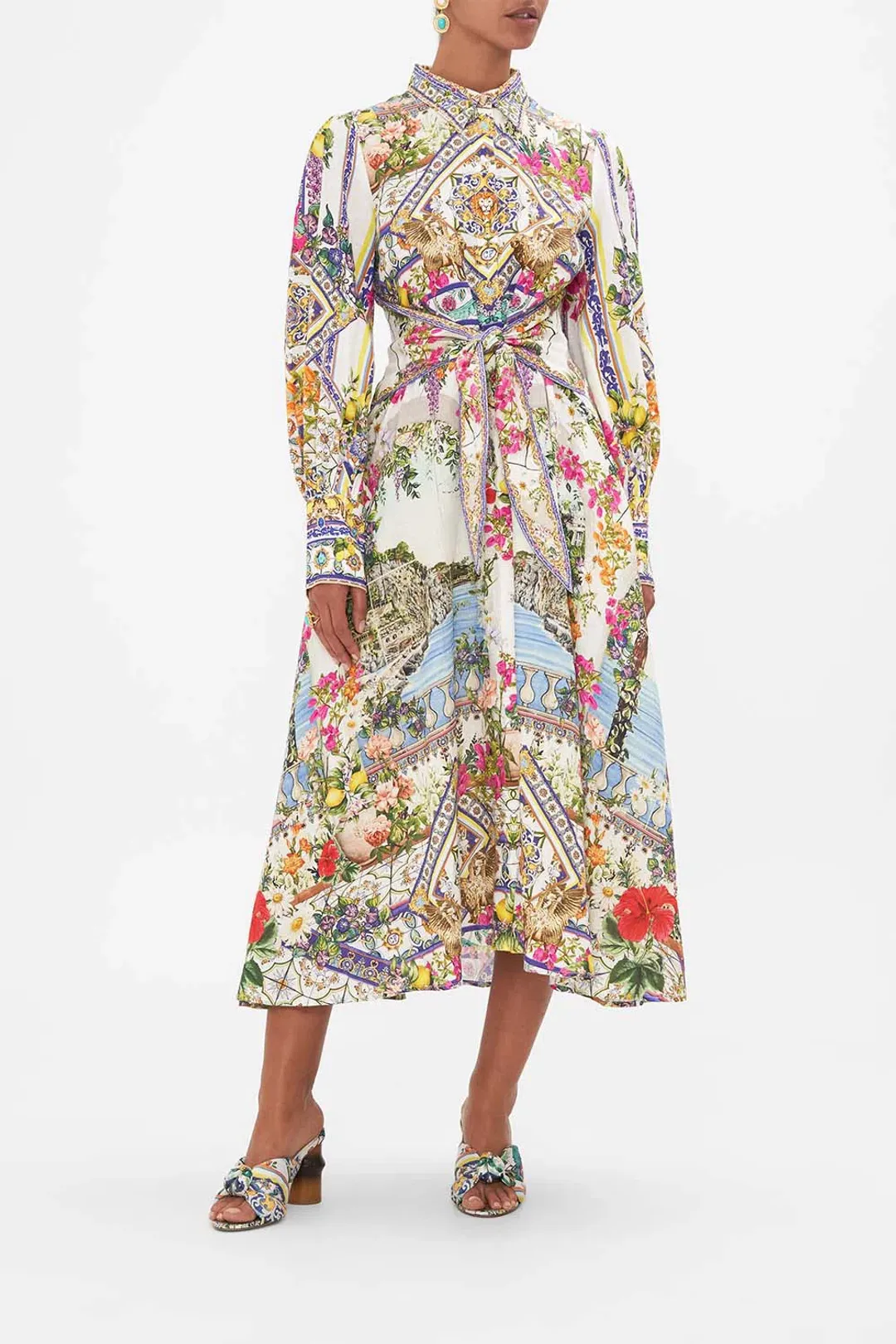 Waist tie shirt dress Almalfi Amores for rent on The Volte - main image