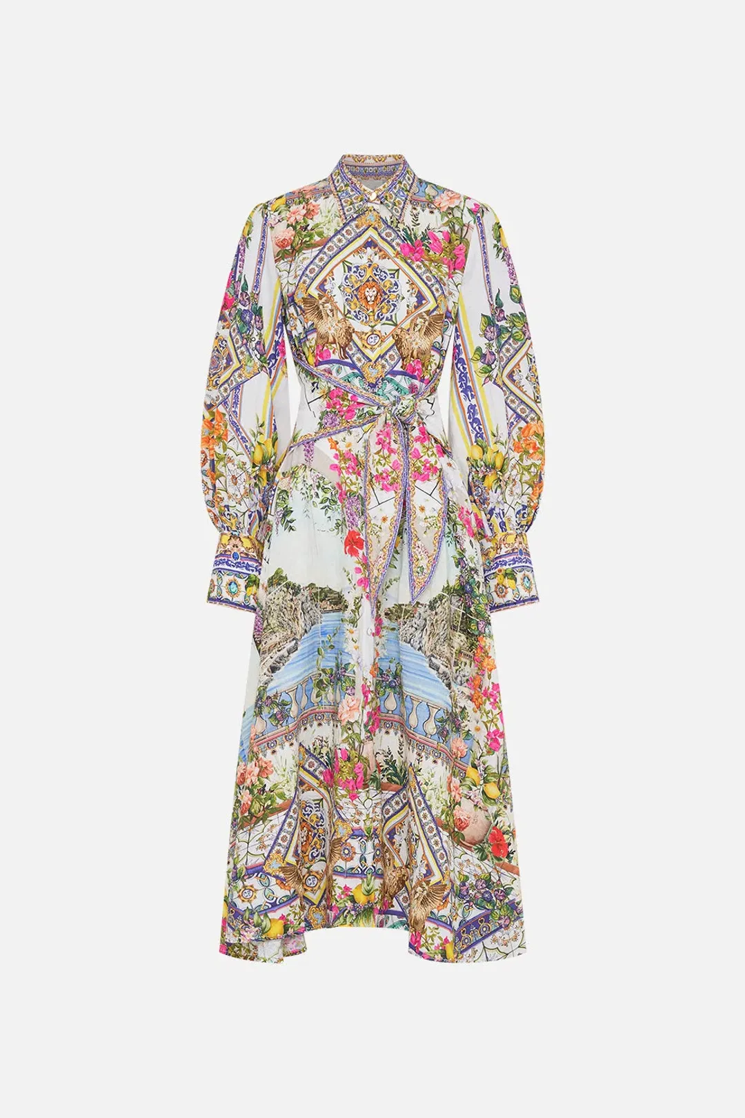 Waist tie shirt dress Almalfi Amores for rent on The Volte - main image