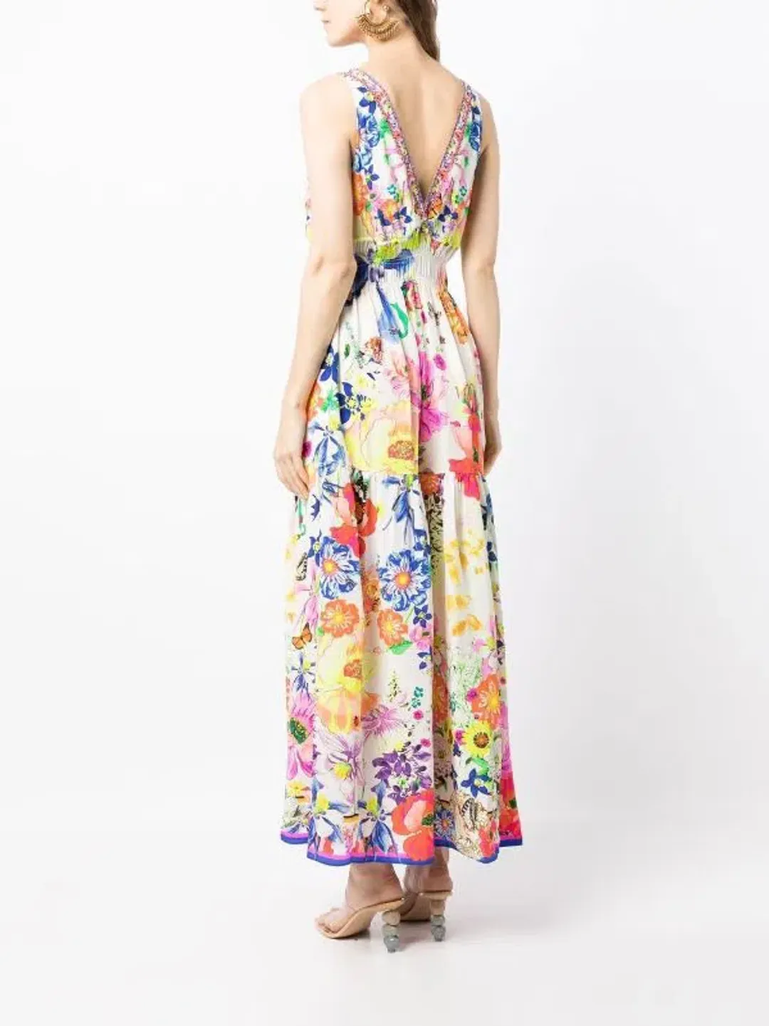 Fairy Gang Silk Shirred Waist Dress Long for rent on The Volte - main image