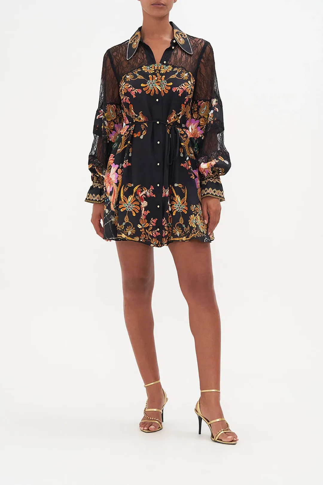 To Catch A Spider Shift Shirt Dress for rent on The Volte - main image
