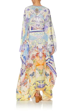 Girl In The Kimono Split Hem Lace Up Kaftan for rent on The Volte - image 4