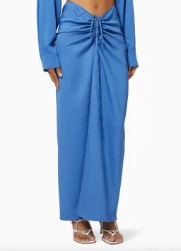 Ruched Skirt in Viscose blue for rent on The Volte - image 2