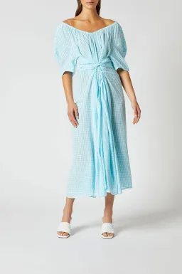 Gingham Skydress Light Blue for rent on The Volte - image 2
