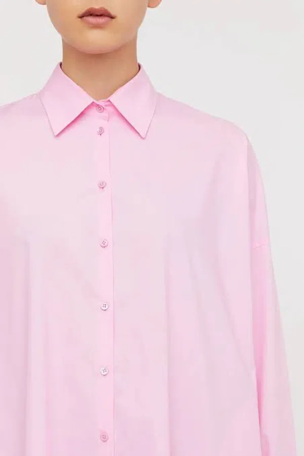 Parachute Pocket Shirt Dress Pink for rent on The Volte - main image