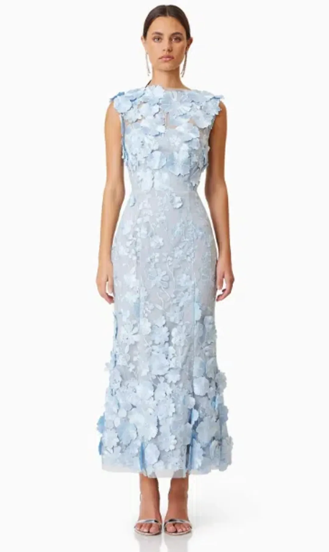 Elliatt Light Blue Selene Cocktail Midi Dress for rent on The Volte - main image