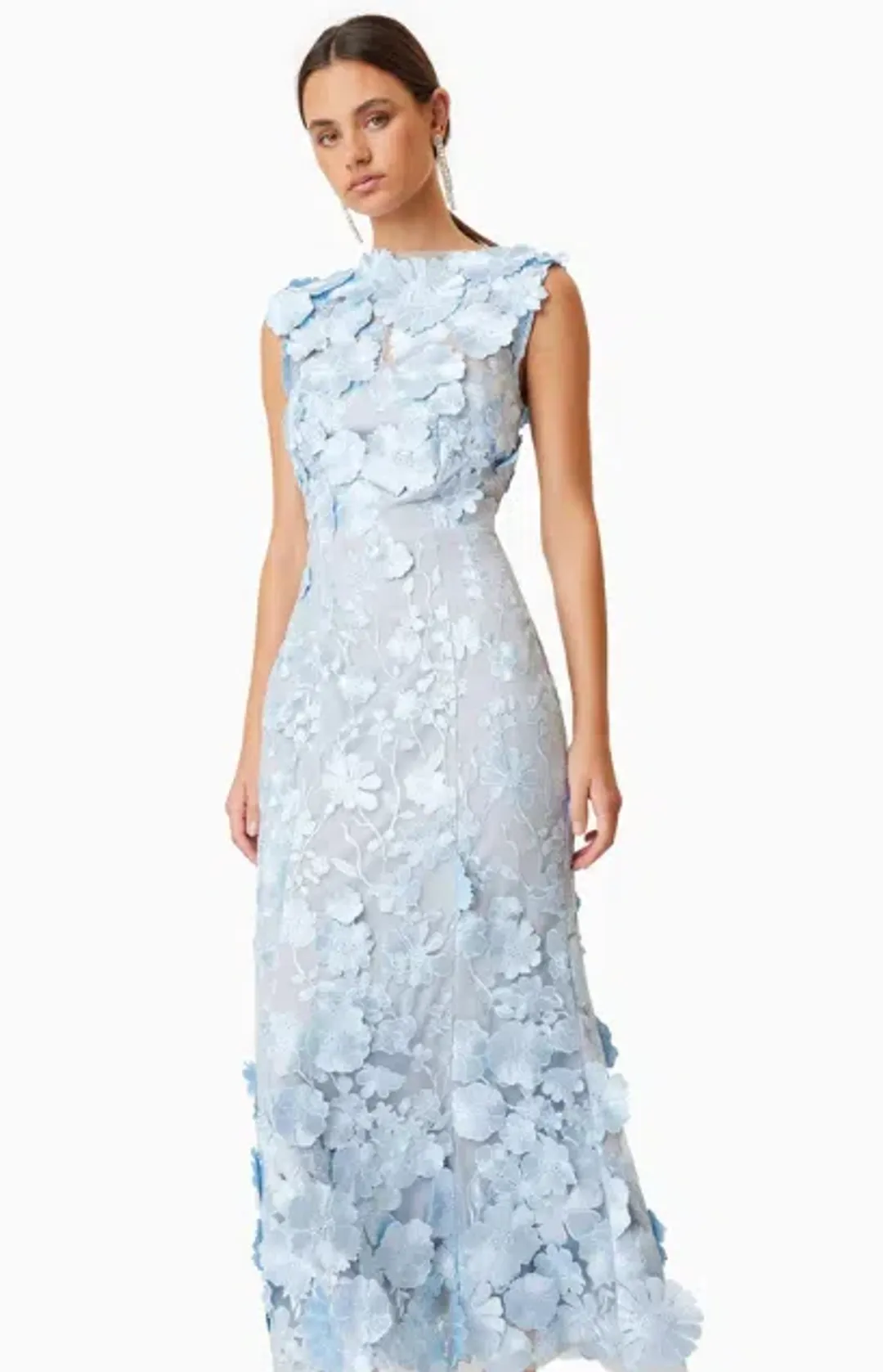 Elliatt Light Blue Selene Cocktail Midi Dress for rent on The Volte - main image