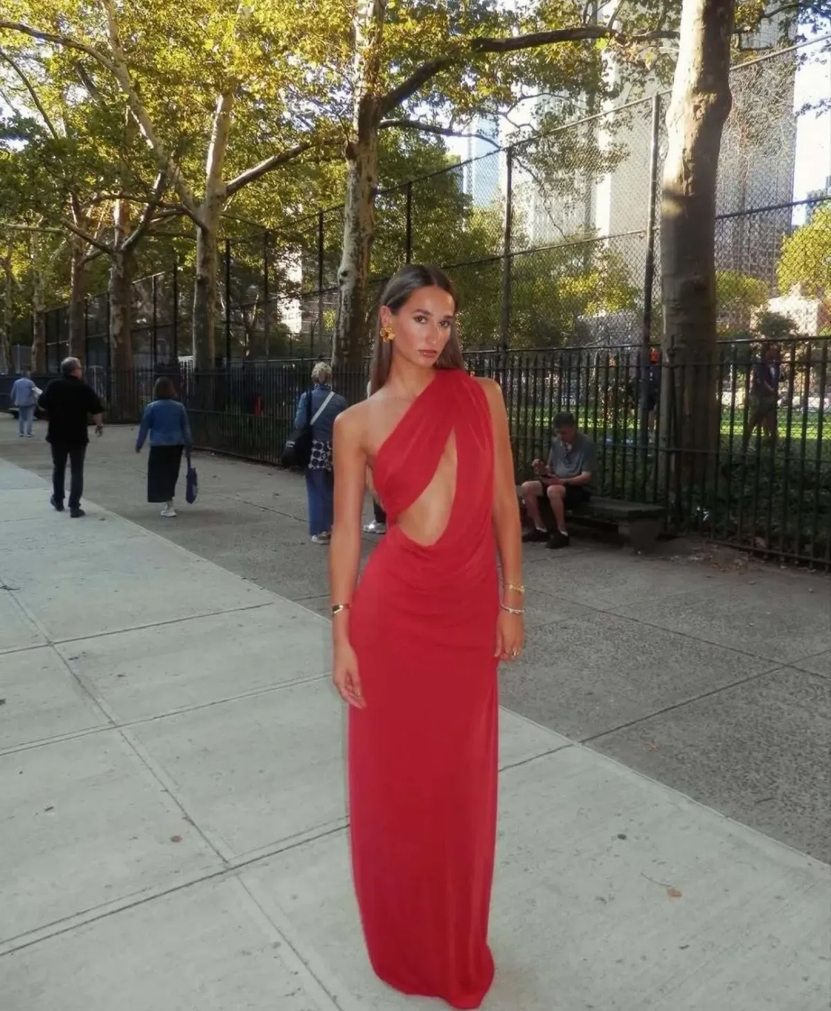 Misha The Solstice Cupro Dress size M / 10 Cherry Red for rent on The Volte - main image