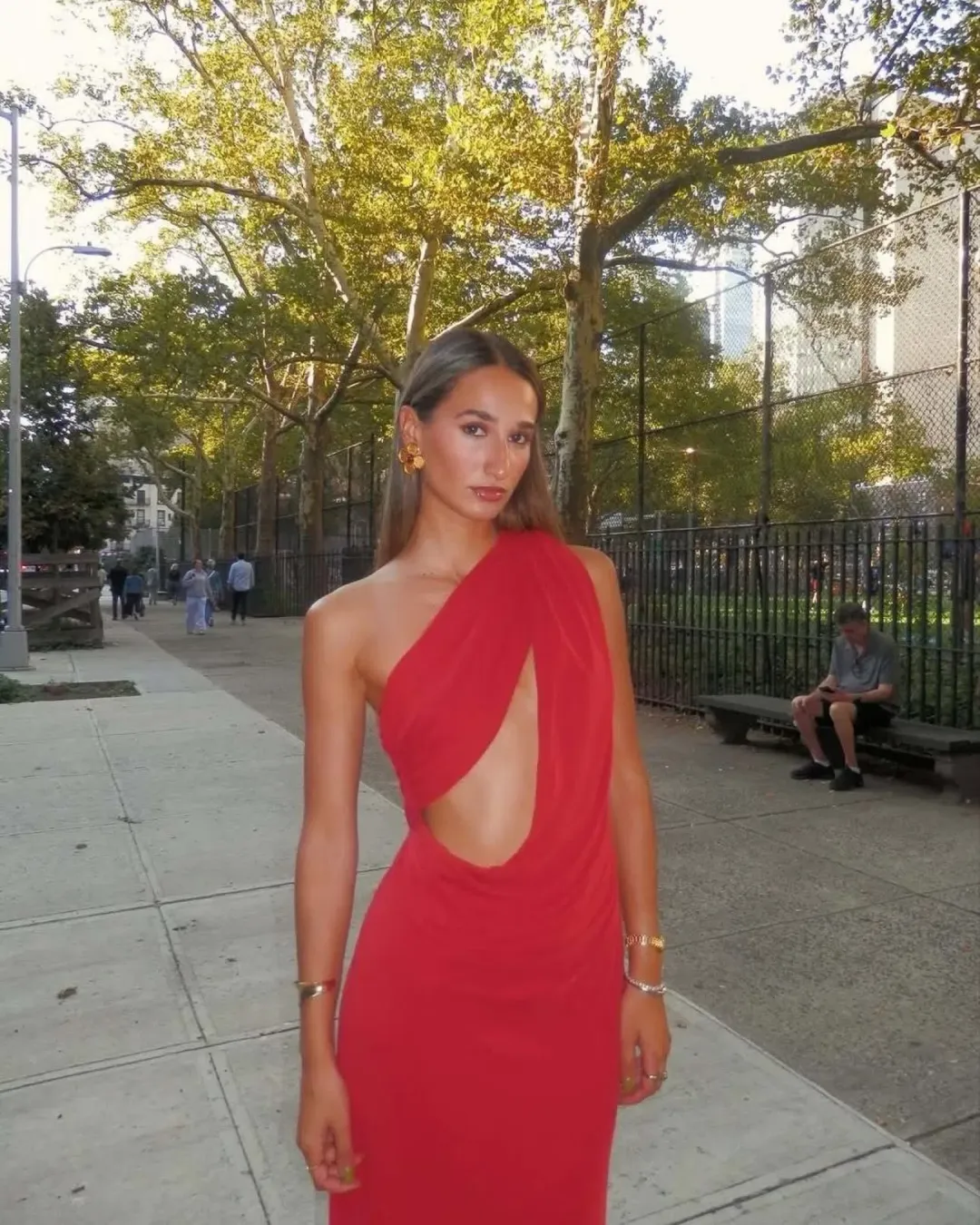 Misha The Solstice Cupro Dress size M / 10 Cherry Red for rent on The Volte - main image