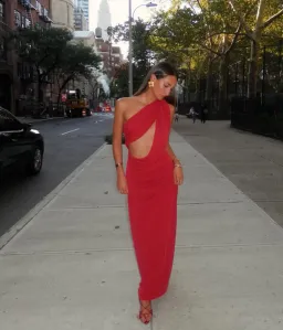Misha The Solstice Cupro Dress size M / 10 Cherry Red for rent on The Volte - image 2