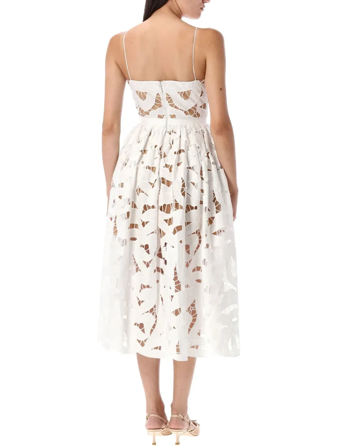 Self Portrait Bow Embroidered Midi Dress for rent on The Volte - main image