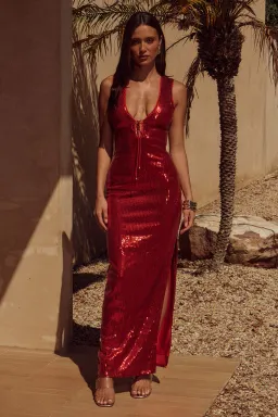 Blaise Maxi Dress Red for rent on The Volte - image 1