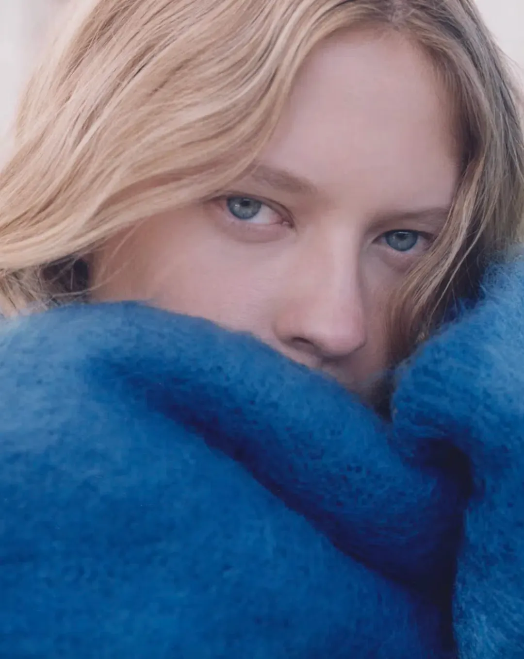 Brushed Mohair Cardigan Blue for rent on The Volte - main image