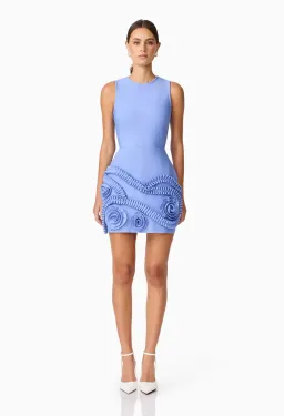 Elliatt Sonya Tulip Mini Dress Blue Size Small for rent on The Volte - image 2