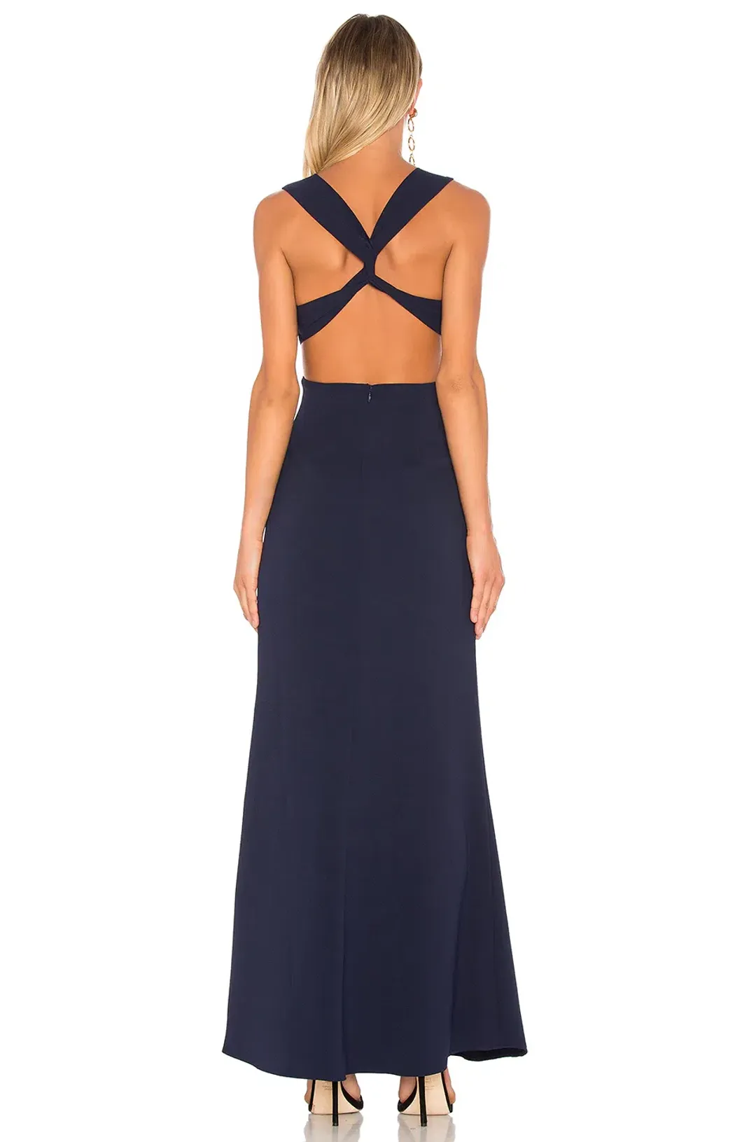 X by NBD Yani Gown Navy  Size 8 for rent on The Volte - main image