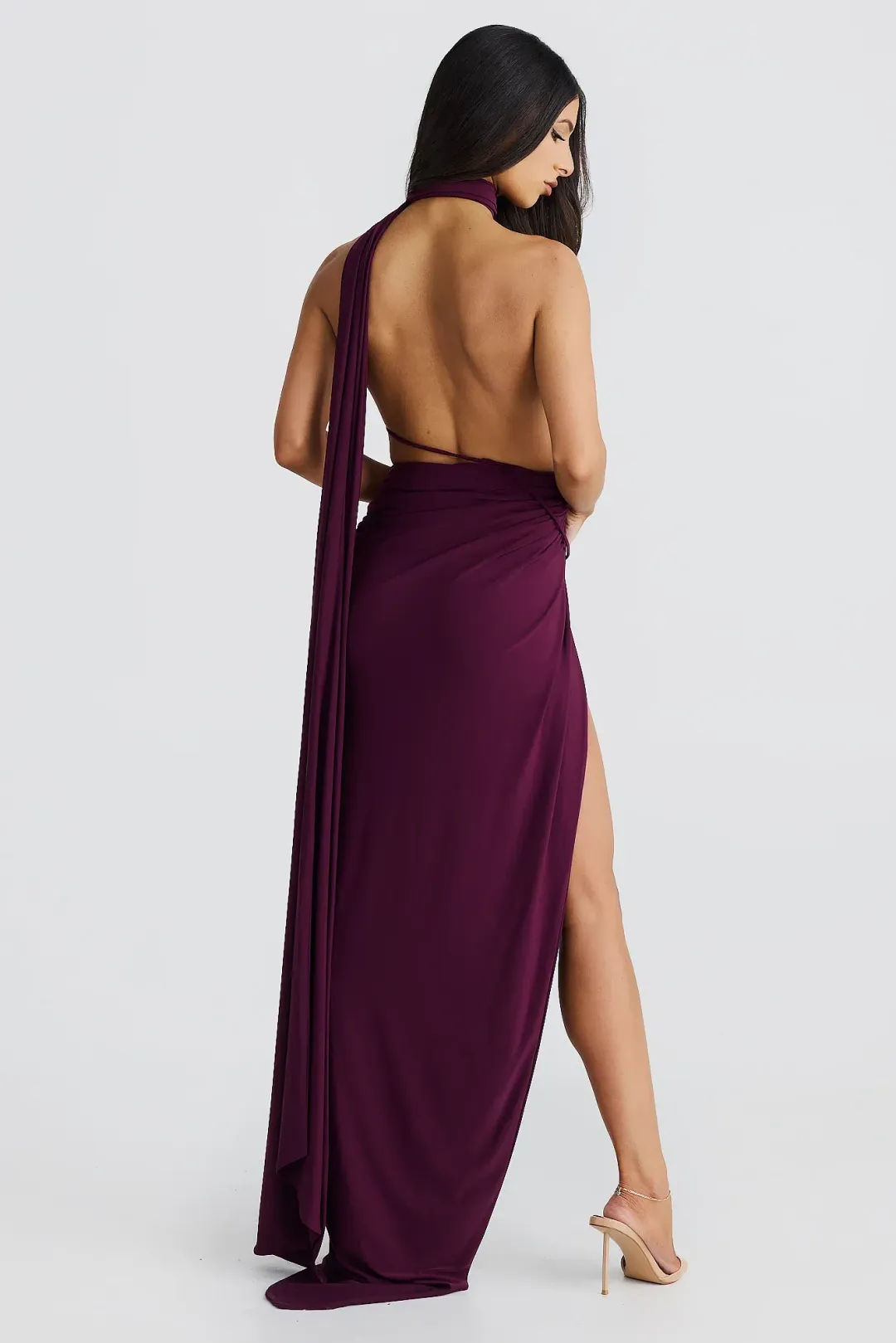Zahra Mulberry Dress for rent on The Volte - main image