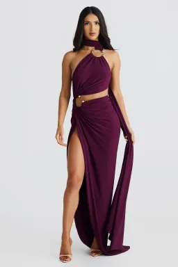 Zahra Mulberry Dress for rent on The Volte - image 1