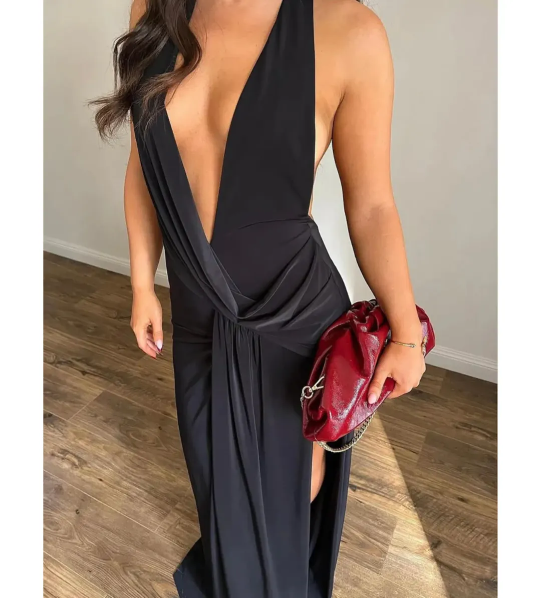 Natalie Rolt Winona Gown Maxi Dress in Black Size AU 6 for rent on The Volte - main image
