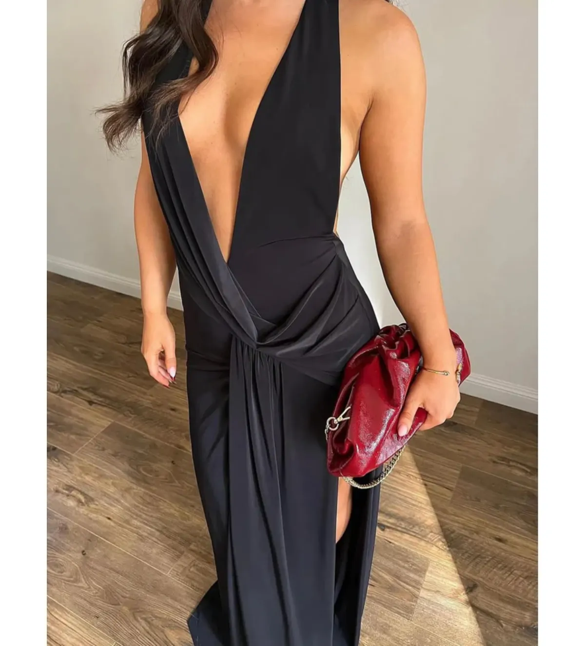 Natalie Rolt Winona Gown Maxi Dress in Black Size AU 6 for rent on The Volte - main image