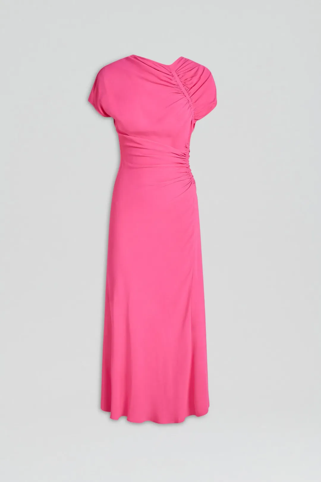 Gathered drape dress pink for rent on The Volte - main image
