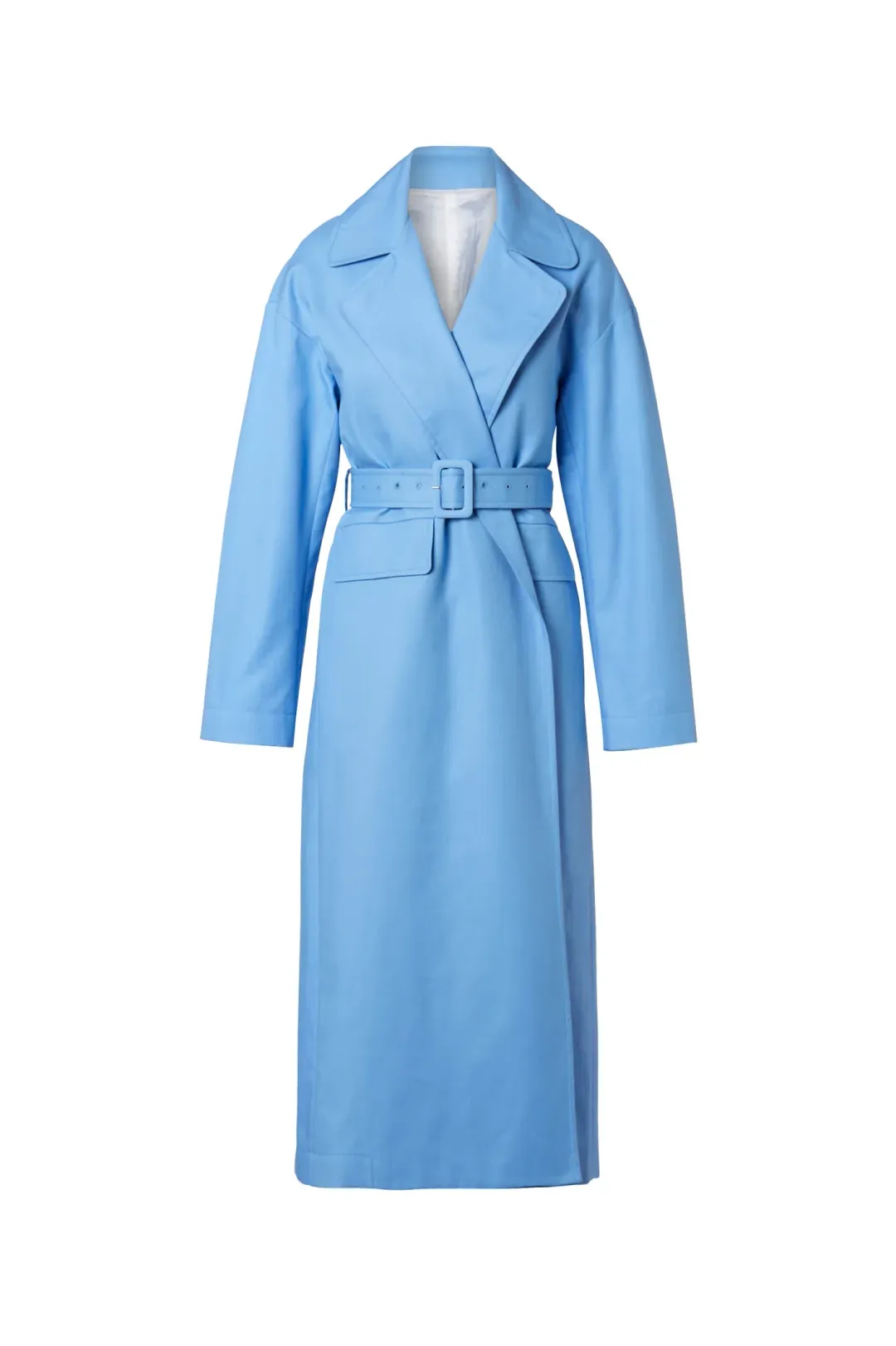 Blue Double Cotton Trench Coat With Belt for rent on The Volte - main image