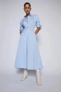 Cut Out Shirt Dress Sky Blue for rent on The Volte - image 1