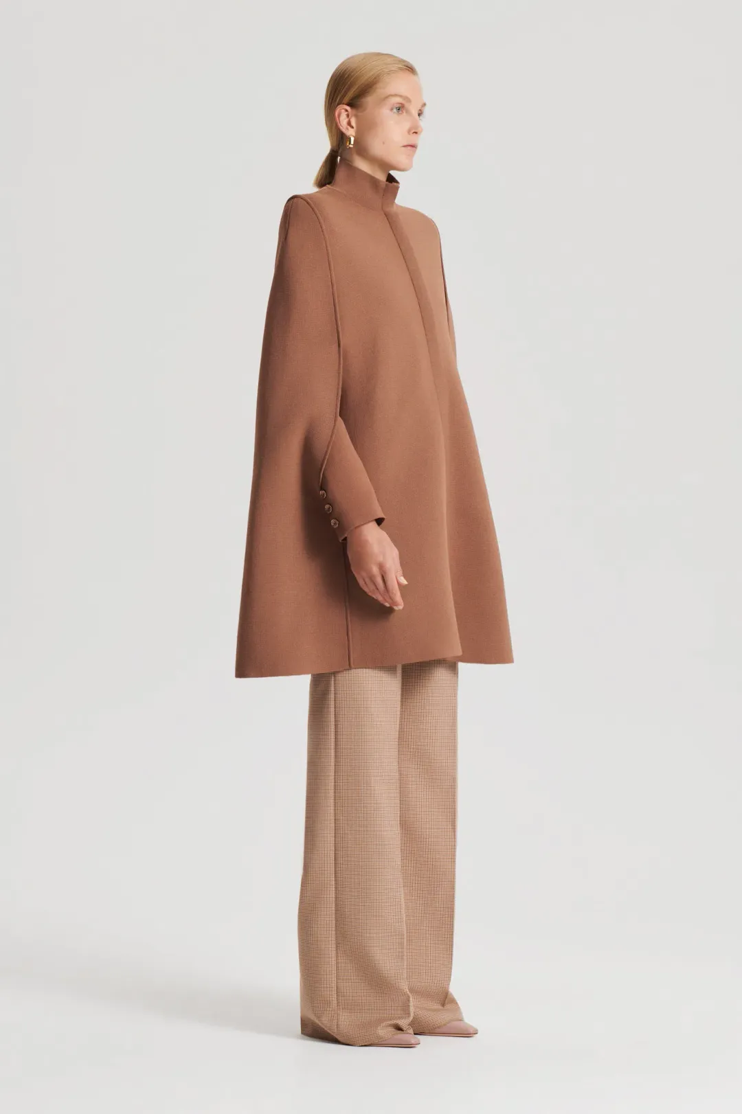 Crepe Knit Cape Spice for rent on The Volte - main image