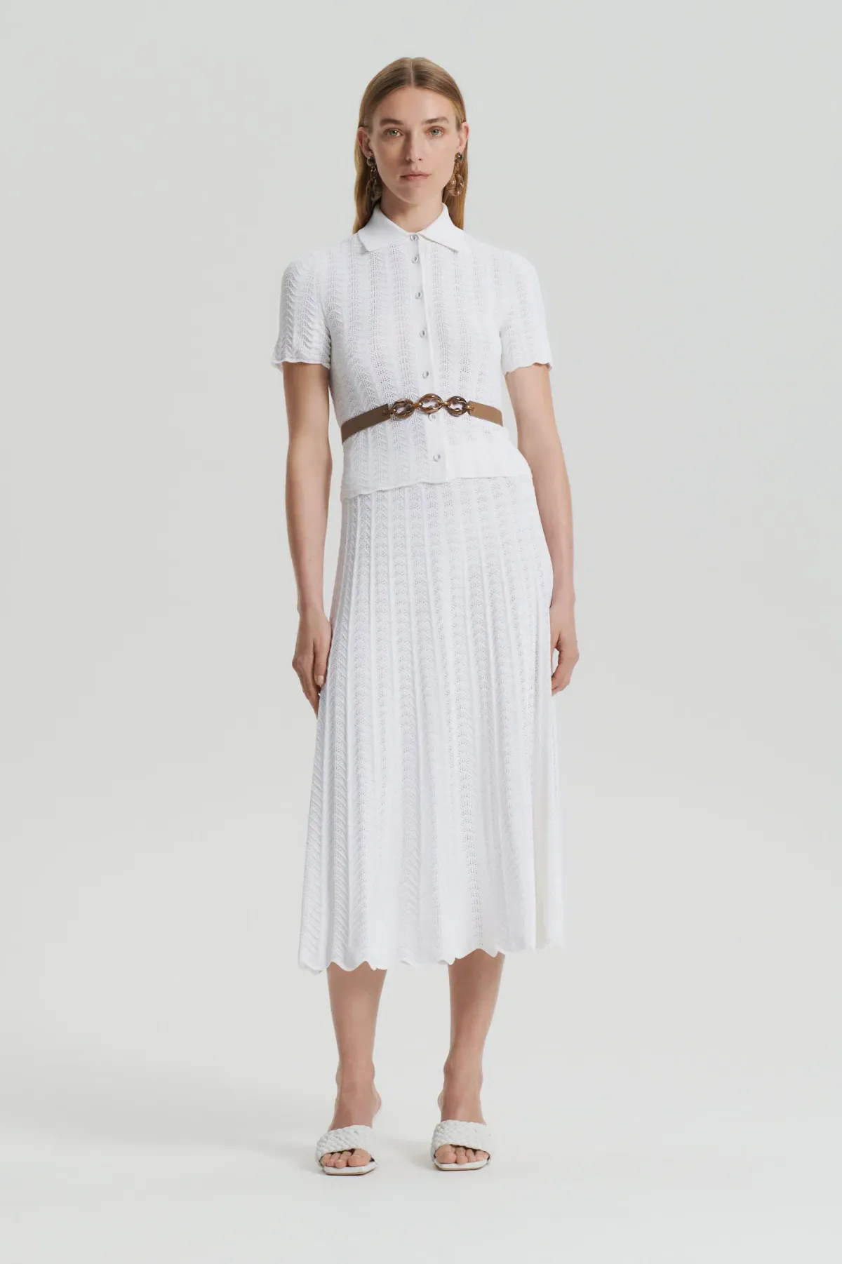 Pleat Lace White Set for rent on The Volte - main image