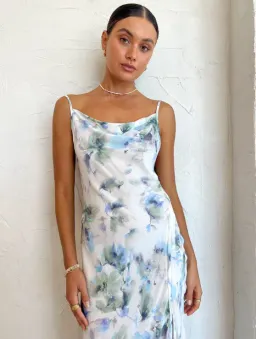 Bec & Bridge Corrine Split Maxi Dress in Watercolour Floral - 6 for rent on The Volte - image 2