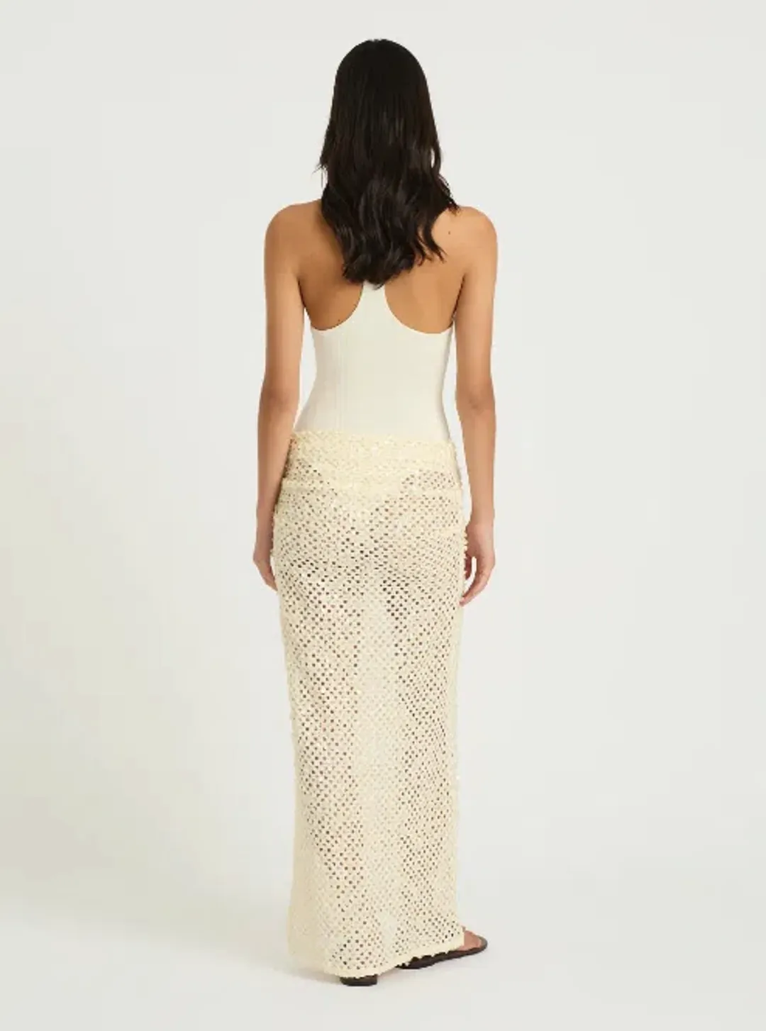Benni Ariel Maxi Dress in Shell Size 8 for rent on The Volte - main image