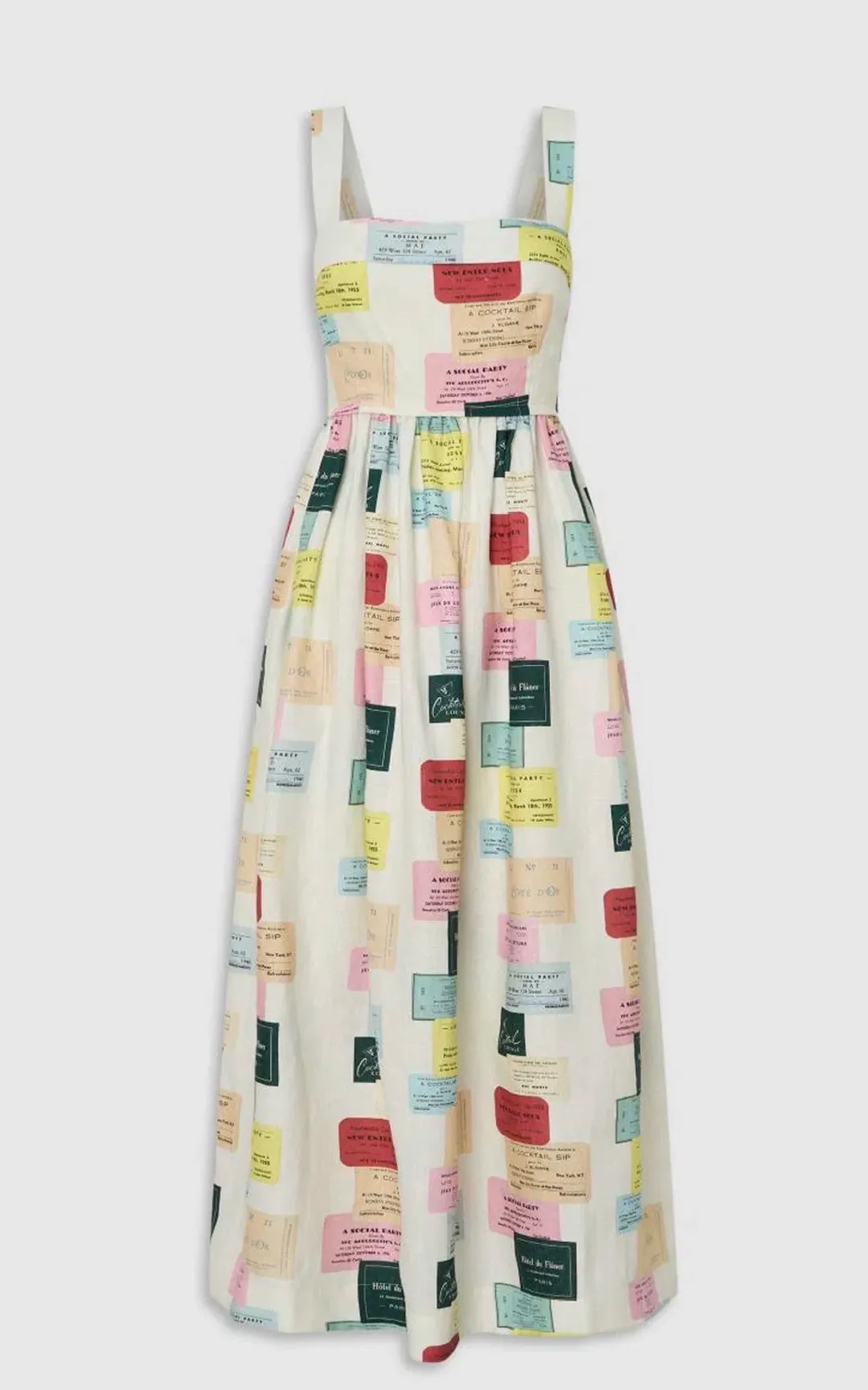 Oroton Invitation Print Sun Dress Sz z8 for rent on The Volte - main image